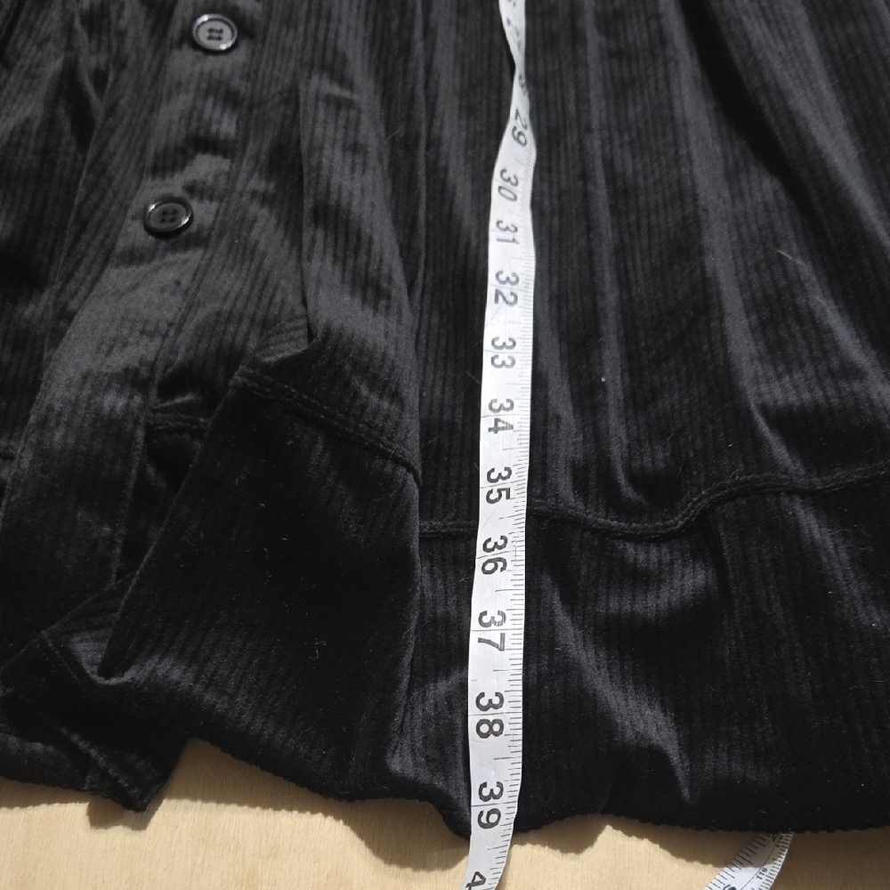 SK2 NWT HALARA Rubbed Velvet Decorative Butonn Maxi Skirt Sz Md Casual Stretch - Picture 7 of 8